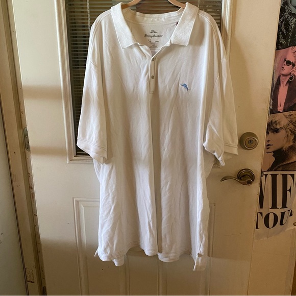 Tommy Bahama White Polo Shirt - Picture 1 of 3
